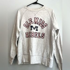 Knights Apparel Ole Miss Sweatshirt Size Medium in White